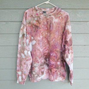 Handmade Brown & Plum Tie Dye Sweatshirt - L - New